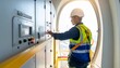 © Ryan Punnington - Wind Turbine Maintenance Technician Inspecting Controls