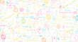 © Andrew L - Illustrated formulas from school lessons, physics, chemistry, geometry, mathematics. Back to school. Illustration on a school theme.  concept science. Background on school and educational themes.