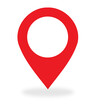 © Color Studio - Map location pin icon collection, colorful red, pointer markers in modern vector style on a PNG background, GPS navigation and destination symbol with shadow.
