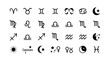 © Steven - Collection of astrology horoscope symbols. Zodiac signs glyph set for spiritual and mystical design projects. Minimalist vector icons