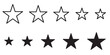 © Graphic Core Studio  - Customer reviews. Five stars icon Vector. Five stars customer product rating review flat and line icon set. Customers rate the product with five stars icon for online shopping, apps and website.