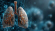 © Jenjira - Influenza lung protection concept ,digital lung respiratory system ai network medical technology healthcare futuristic anatomy
