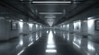 © Vlad - Server Rail. Empty Subway Corridor Interior in Underground Building