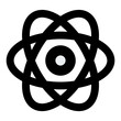 © arkinasi - Atom Filled Line Icon Vector, Bold Outline Energy and Power Symbol for Electricity, Renewable, and Green Energy Concept