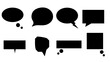 © Blue Rain - speech bubbles set, comic chat balloon icons, doodle dialogue elements, PNG file, transparent background