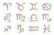© Daria Shane - Set of 3d zodiac signs Astrology clipart Elements for design