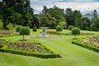 © Regina - Scenic summertime view of an attractive English style landscape garden with a fresh mowed grass lawn, green leafy trees and topiary hedge - garden and nature themed photograph.