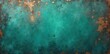 © sawaratch - Teal green concrete with oxidized copper patina, abstract grunge texture , distressed, rough