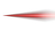 © MDALI - A sharp red laser beam emanating from a point, isolated on white background