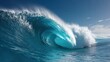 © Graphit Stocks - Majestic ocean wave rolling with power and grace under blue sky