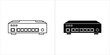 © Tahmina - Two styles of network switch icon for data transmission