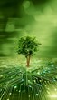 © decorator - Futuristic tree growth symbolizes sustainable technology innovation a modern eco concept