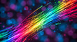 © Toufiqur - Abstract rainbow light streaks with bokeh effect