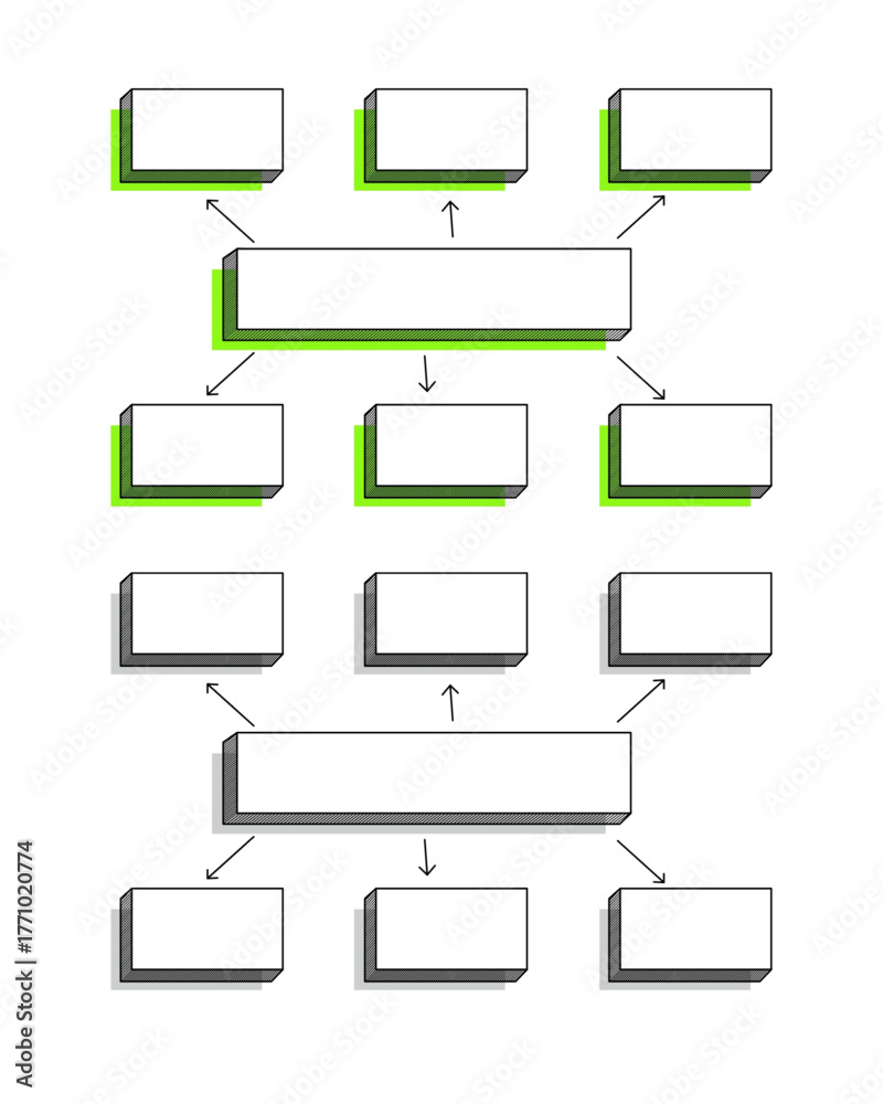 Blank Diagram Template for Project Planning and Organization Stock ...