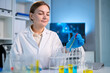 © Kawee - Caucasian female scientist in white lab coat working in the laboratory.