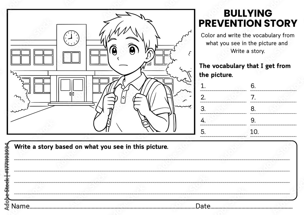 Bullying prevention story writing worksheets for kids! Includes ...