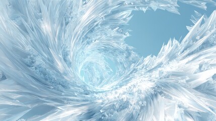 Naklejka na meble A stunning display of swirling ice forms creates a captivating vortex. The crystalline structures reflect light, enhancing the winter wonderland atmosphere.
