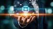 © Shams - Concept of intelligent data processing where an AI central unit classifies and structures virtual folders and electronic documents efficiently