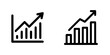 © AI04 - Modern flat design icon featuring a single black line of a growing financial graph symbolizing inflation or high cost of living for use in app ads, web banners, buttons, and ui ux interface elements