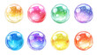 © SaraY Studio - set of colorful clear bubble