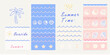 © Ripan - Whimsical hand drawn summer seaside collection with palm tree sun seashells and waves