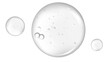 © Yvone - Gel serum texture. Clear skin care liquid drops. Cosmetic product swatch isolated on white background