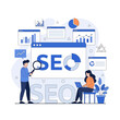 © Nehanul - Flat illustration of two people working on seo optimization and analysis