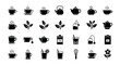 © Steven - A versatile set of minimalist tea icons, featuring teapots, cups, and leaves. Simple black glyphs perfect for cafe and beverage design projects