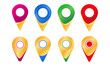 © Bosskaido - Color Map Pin Marker Set For Navigation And Location UI Design