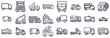 © Papri_stock - Diverse Collection of Truck Icons for Transportation and Logistics