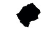 © Maureen - Lesotho country silhouette map on white background