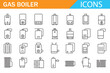 © MDSUMON - Plumbing and Boiler Equipment Icons – Linear Industrial Vector Set
