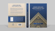 © WaqasIlyas - Elegant Islamic Book Cover Template in Blue and Beige with Geometric Pattern and Decorative Borders