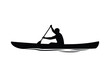 © Flyillustrations - Kayaking Silhouette Vector Adventure Sport Canoeing Symbol