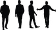 © Shuvo creative - Casual man silhouette collection in standing and walking poses, male vector design for lifestyle, fashion, and presentation illustration