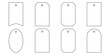 © Anna Drozdova - Outline Gift Price Tag Icon Set. Sale Discount Label Line Art. Doodle Vector Illustration