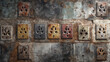 © Thiago - An array of vintage electrical outlets, aged with a unique texture