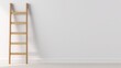 © Sukirto - Wooden ladder against white wall abstract concept for growth and opportunity