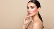 © YOUSSEF KETTOU - Beautiful woman face makeup beauty portrait skincare model cosmetics fashion style glamour studio shot