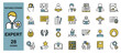 © Rico - Expert Icon Set – Professional, Mentor, Leader and Coach. Editable Stroke, Colored Vector Illustration