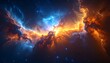 © dewi - Cosmic celestial panorama showcasing celestial nebulae, with vibrant colors and stellar elements