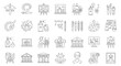 © saidurbd - Vector set of hand-drawn doodle icons and symbols for web and business design with a seamless pattern illustration or sketch collection