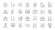 © saidurbd - Business people vector icon set, hand drawn symbol design illustration