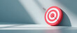 © perfectlab - A dart arrow hitting a bullseye on a target board, symbolizing success and achievement in business or personal goals