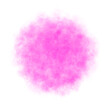 © Nanotrillion - Round pink smoke cloud on transparent background with soft edges and realistic texture for design and compositing