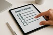 © Creative mind - The Onboarding Checklist on the tablet for business concept.