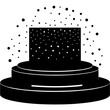 © MD - Black Silhouette Podium with Falling Dots stage platform