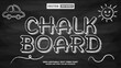 © sawrav97 - Customizable chalkboard handwriting comic crayon 3d typography for children. Back to school creative classroom book title editable typography design.
