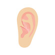 © azad - Stylized illustration of a human ear, highlighting its anatomical structure and delicate curves Vector, illustration