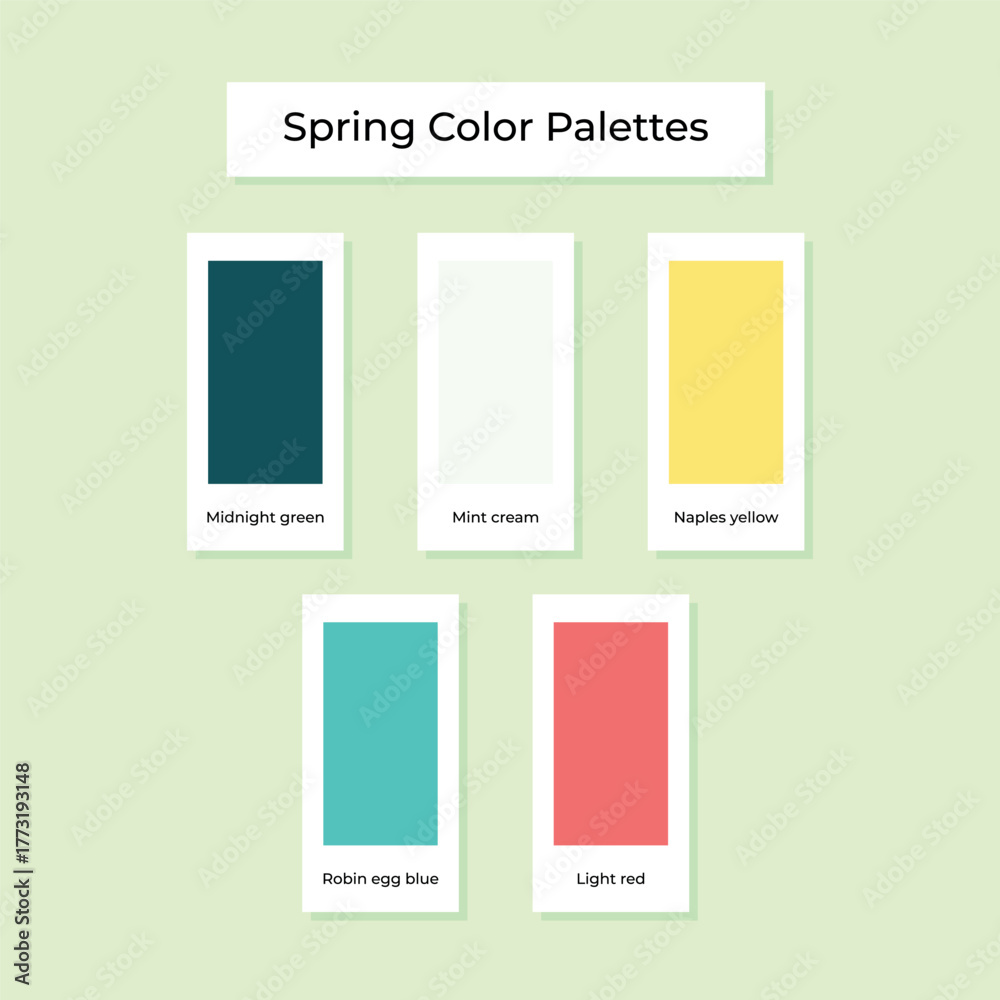 Vibrant Spring Color Palette for Design Inspiration Stock Vector ...